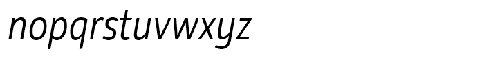 Rehn Condensed Light Italic Font LOWERCASE