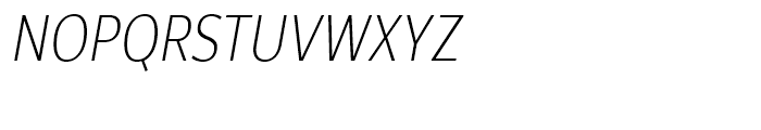 Rehn Condensed Thin Italic Font UPPERCASE