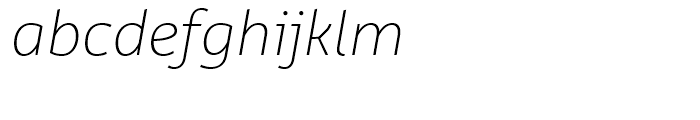 Rehn Thin Italic Font LOWERCASE