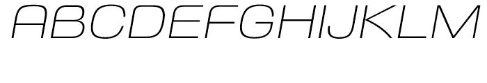 Reversal Extralight Italic Font UPPERCASE