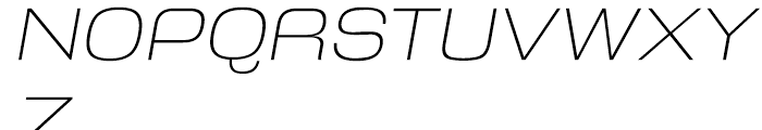 Reversal Extralight Italic Font UPPERCASE