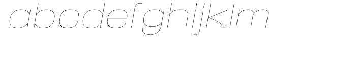 Reversal Ultralight Italic Font LOWERCASE