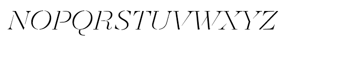 Revista Stencil Light Italic Font LOWERCASE