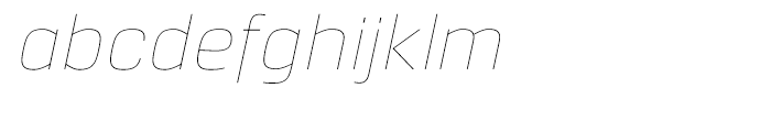 Reznik UltraLight Italic Font LOWERCASE