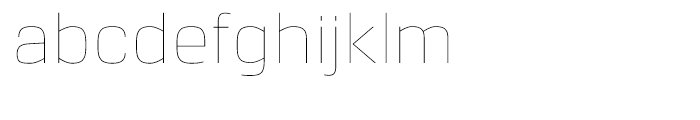 Reznik UltraLight Font LOWERCASE