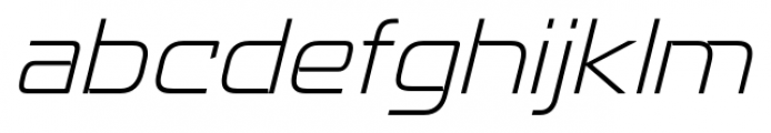 Recharge Extralight Italic Font LOWERCASE