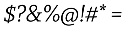 Recia Italic Font OTHER CHARS