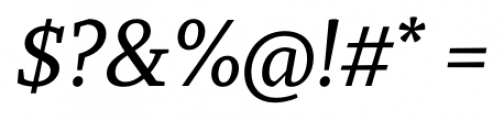 Recia Medium Italic Font OTHER CHARS
