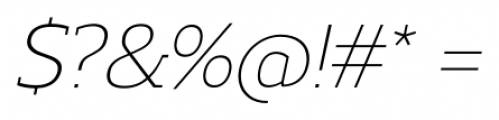 Regan Slab Light Italic Font OTHER CHARS