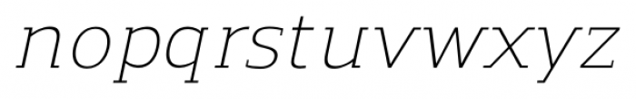 Regan Slab Light Italic Font LOWERCASE