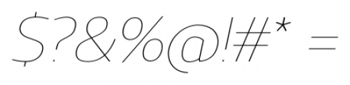 Regan UltraLight Italic Font OTHER CHARS