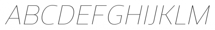Regan UltraLight Italic Font UPPERCASE