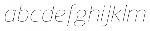 Regan UltraLight Italic Font LOWERCASE