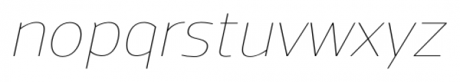 Regan UltraLight Italic Font LOWERCASE