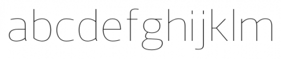 Regan UltraLight Font LOWERCASE