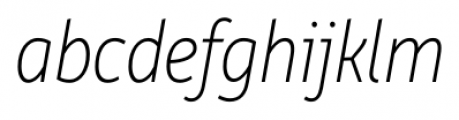 Rehn Condensed Thin Italic Font LOWERCASE