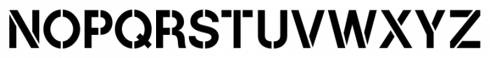 Retail Stencil JNL Regular Font UPPERCASE