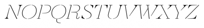 Revista Stencil Thin Italic Font LOWERCASE