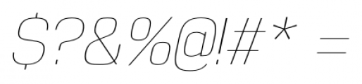 Reznik UltraLight Italic Font OTHER CHARS