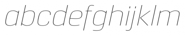 Reznik UltraLight Italic Font LOWERCASE