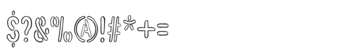 ReRun Stencil Outline Font OTHER CHARS