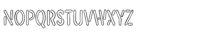 ReRun Stencil Outline Font UPPERCASE