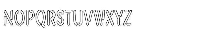 ReRun Stencil Outline Font LOWERCASE