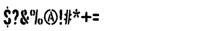 ReRun Stencil Rough Font OTHER CHARS