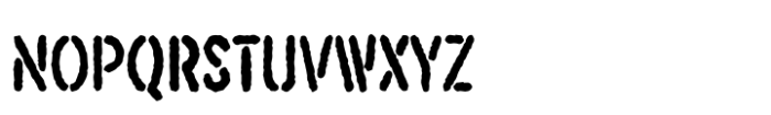 ReRun Stencil Rough Font LOWERCASE