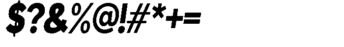 Readant Black Condensed Oblique Font OTHER CHARS