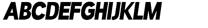 Readant Black Condensed Oblique Font UPPERCASE