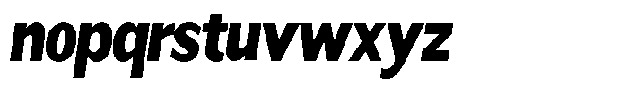 Readant Black Condensed Oblique Font LOWERCASE