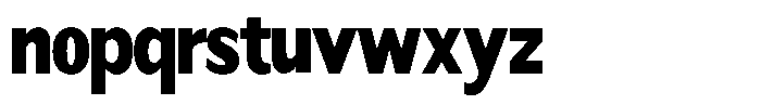 Readant Black Condensed Font LOWERCASE