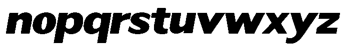 Readant Black Expanded Oblique Font LOWERCASE