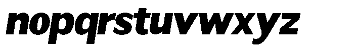 Readant Black Oblique Font LOWERCASE