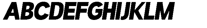 Readant Black Semi Condensed Oblique Font UPPERCASE