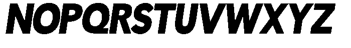 Readant Black Semi Condensed Oblique Font UPPERCASE
