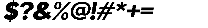 Readant Black Semi Expanded Oblique Font OTHER CHARS