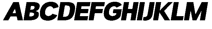 Readant Black Semi Expanded Oblique Font UPPERCASE