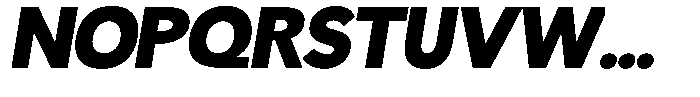 Readant Black Semi Expanded Oblique Font UPPERCASE