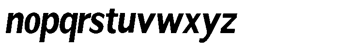Readant Bold Condensed Oblique Font LOWERCASE