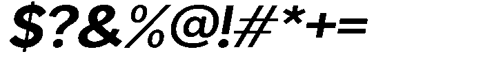 Readant Bold Expanded Oblique Font OTHER CHARS
