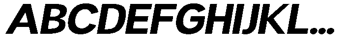 Readant Bold Expanded Oblique Font UPPERCASE