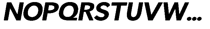 Readant Bold Expanded Oblique Font UPPERCASE