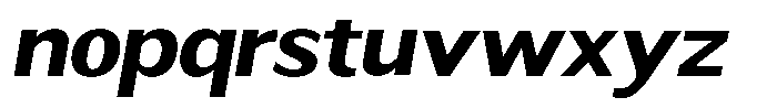 Readant Bold Expanded Oblique Font LOWERCASE