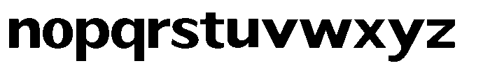 Readant Bold Expanded Font LOWERCASE