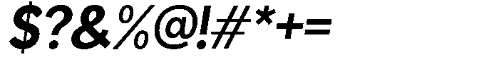 Readant Bold Oblique Font OTHER CHARS