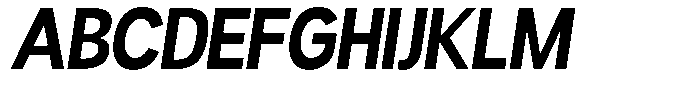 Readant Bold Semi Condensed Oblique Font UPPERCASE
