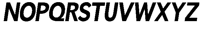 Readant Bold Semi Condensed Oblique Font UPPERCASE