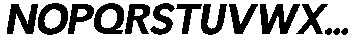 Readant Bold Semi Expanded Oblique Font UPPERCASE